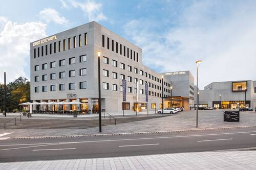 Außenansicht des Ernst Leitz Hotels in Wetzlar.