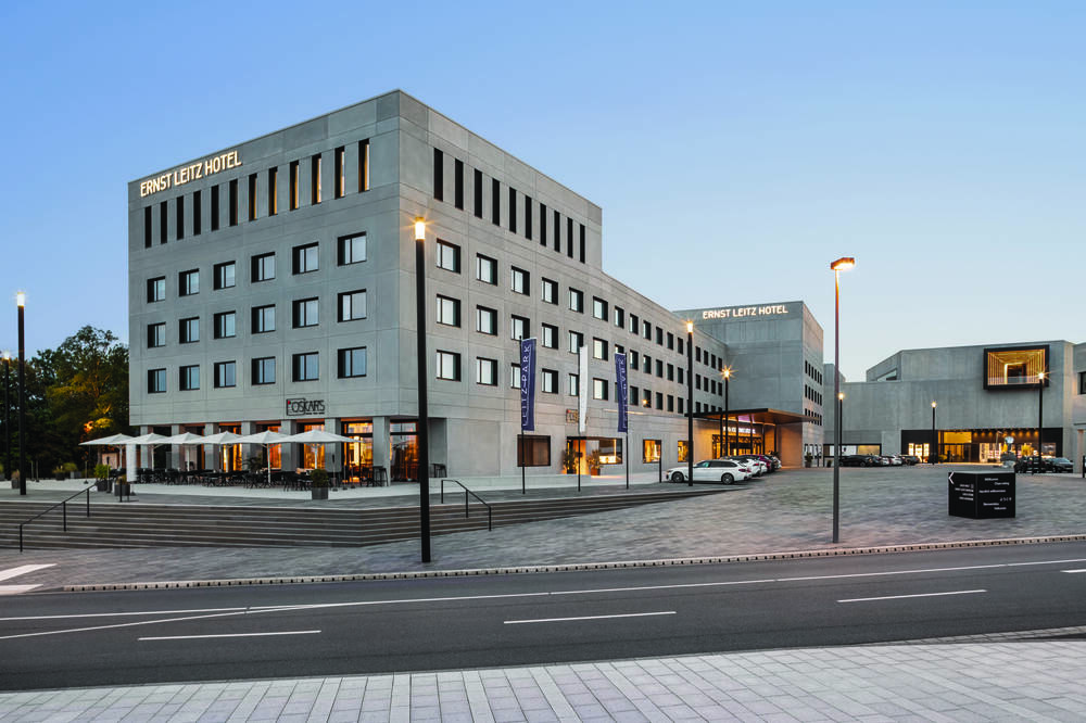 Außenansicht des Ernst Leitz Hotels im Leitz-Park Wetzlar.