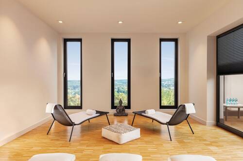 Ruhebereich in der Saunalandschaft des Ernst Leitz Hotels.
